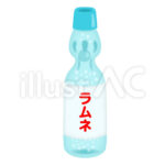 ラムネの瓶のイラスト